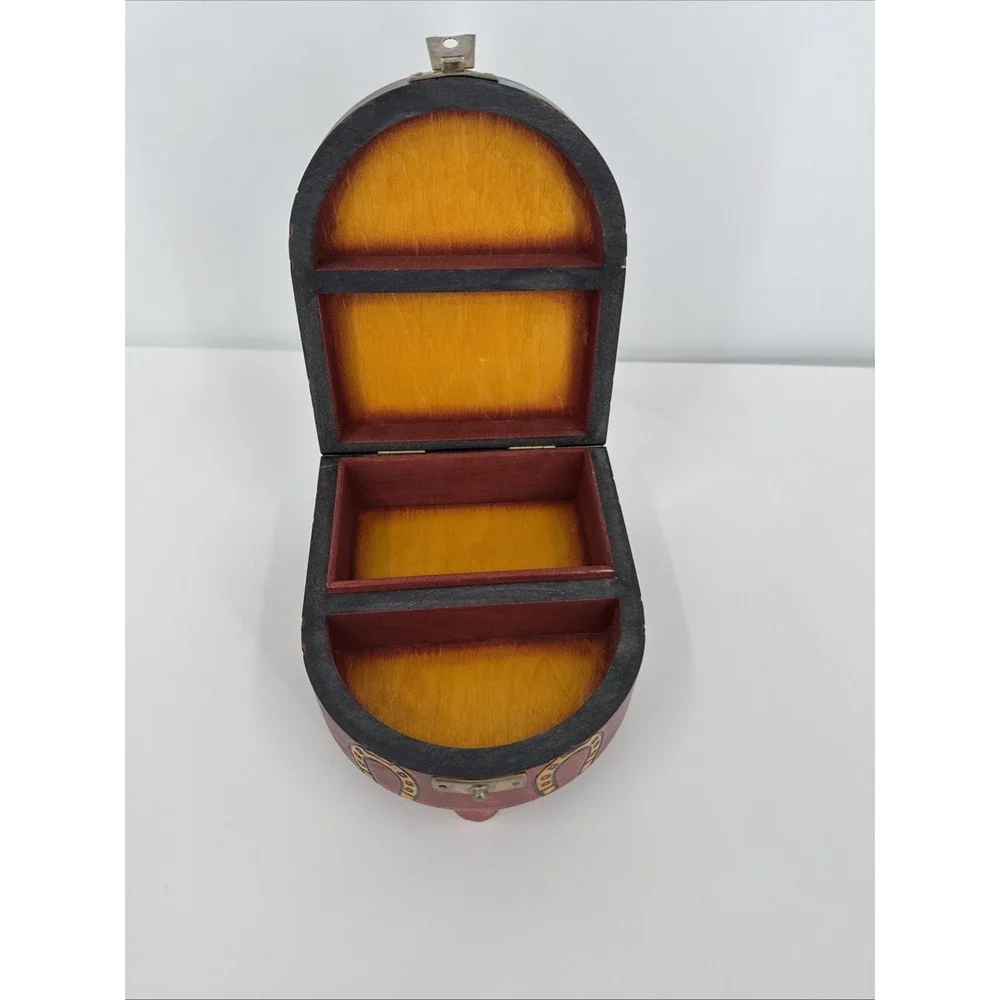 Polish Handmade‎ Wood Keepsake Jewelry  Box Equestrian Horse Trinket Keeper